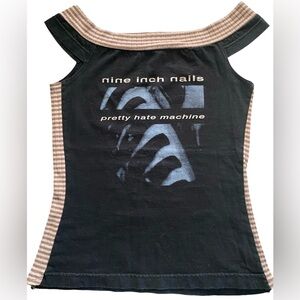 Nine Inch Nails Off Shoulder Shirt, Pretty Hate Machine, NIN, Limited Edition